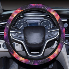 Load image into Gallery viewer, Animal Ancestors 9 Cosmic Swirl Purple and Red Steering Wheel Cover with Elastic Edge
