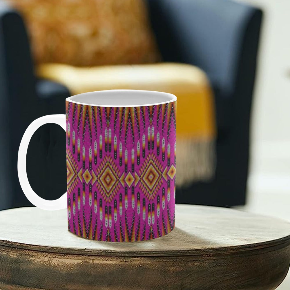 Fire Feather Pink Mug