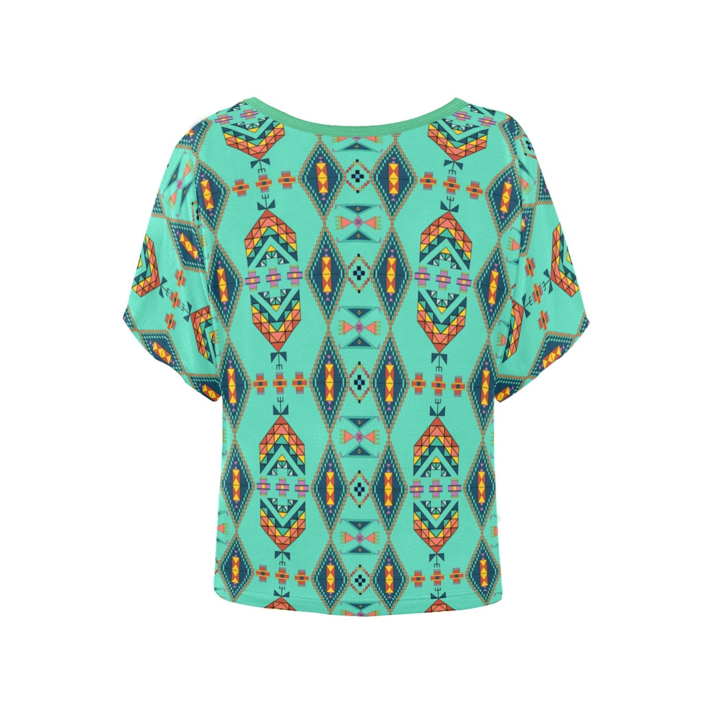 Travois Tipi Smoky Sky Women's Batwing-Sleeved Blouse T shirt