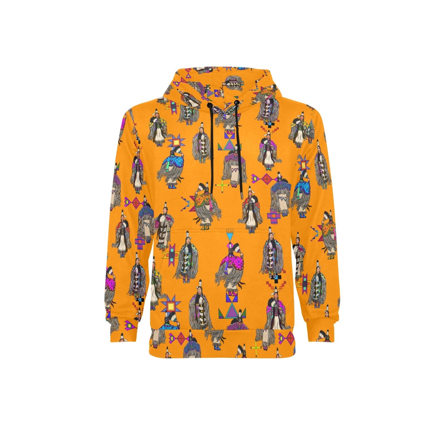 Women's Tradish Dancers Orange Men's Long Sleeve Fleece Hoodie