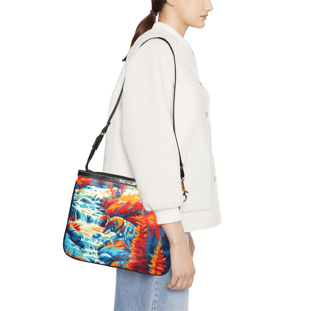 Hunting Wolves Small Shoulder Bag