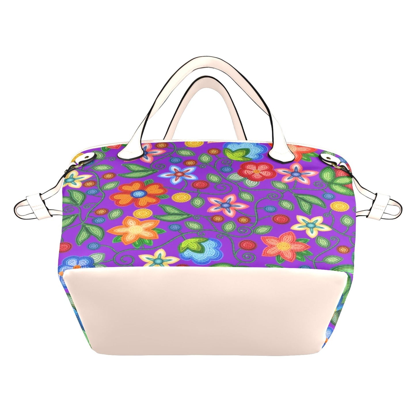 Morning Harmony Purple Clover Canvas Tote