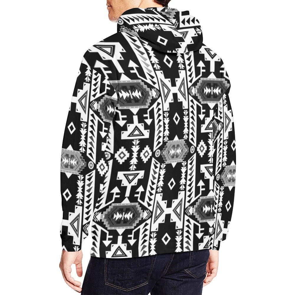 Chiefs Mountain Black and White Hoodie for Men