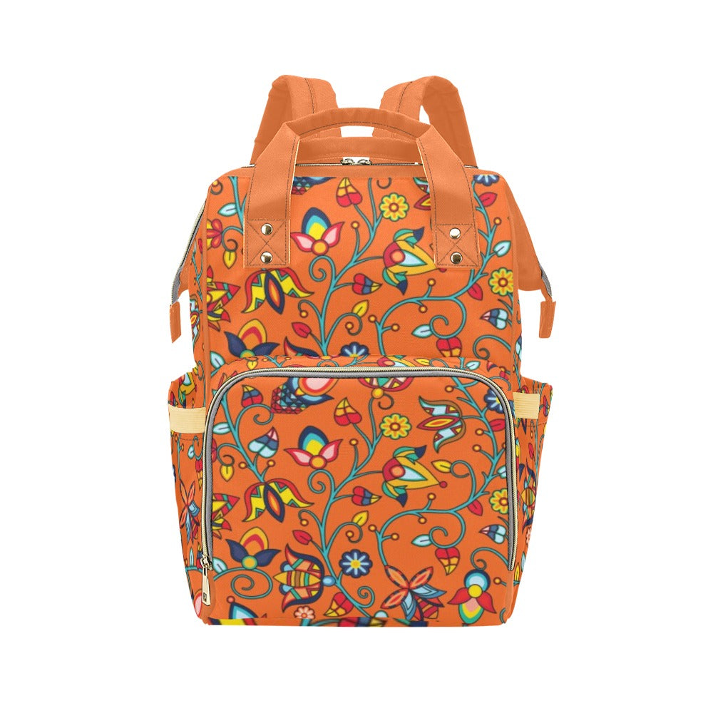 Thorny Path Orange Multi-Function Diaper Backpack