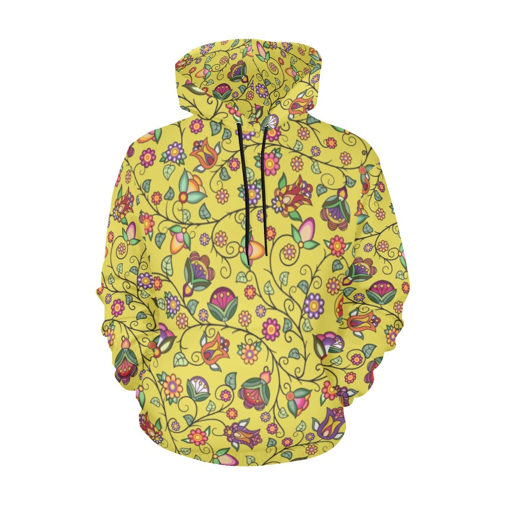 Heartbeat Petals Yellow Hoodie for Men