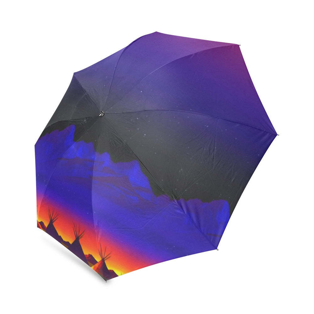 Teepees Northern Lights Foldable Umbrella