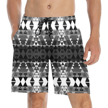 Load image into Gallery viewer, Writing on Stone Black and White Men&#39;s Mid-Length Beach Shorts
