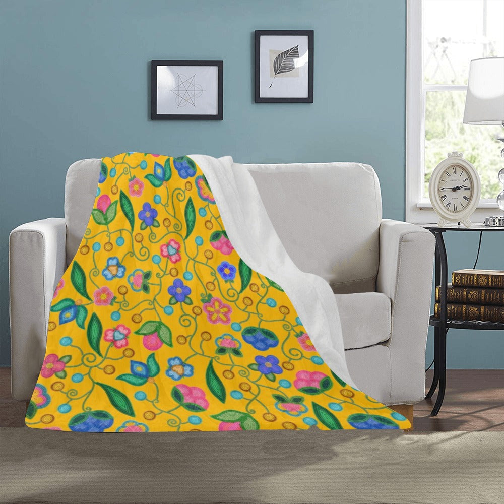 Skyberry Serenade Yellow Ultra-Soft Micro Fleece Blanket 40"x50"