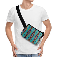 Load image into Gallery viewer, Diamond in the Bluff Turquoise Belt Bag
