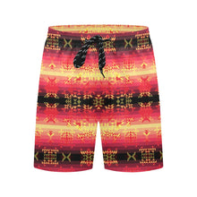 Load image into Gallery viewer, Soleil Fusion Rouge Men&#39;s Mid-Length Beach Shorts
