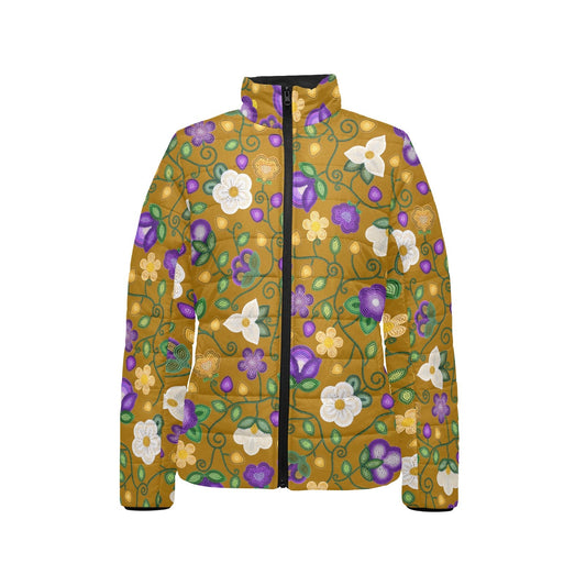 Midnight Moss Bloom Toffee Stand Collar Jacket
