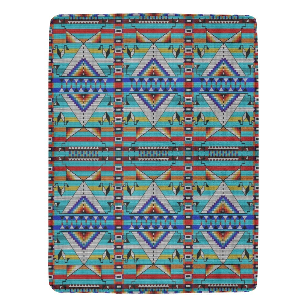 Medicine Blessing Turquoise X-Large Micro Fleece Blanket