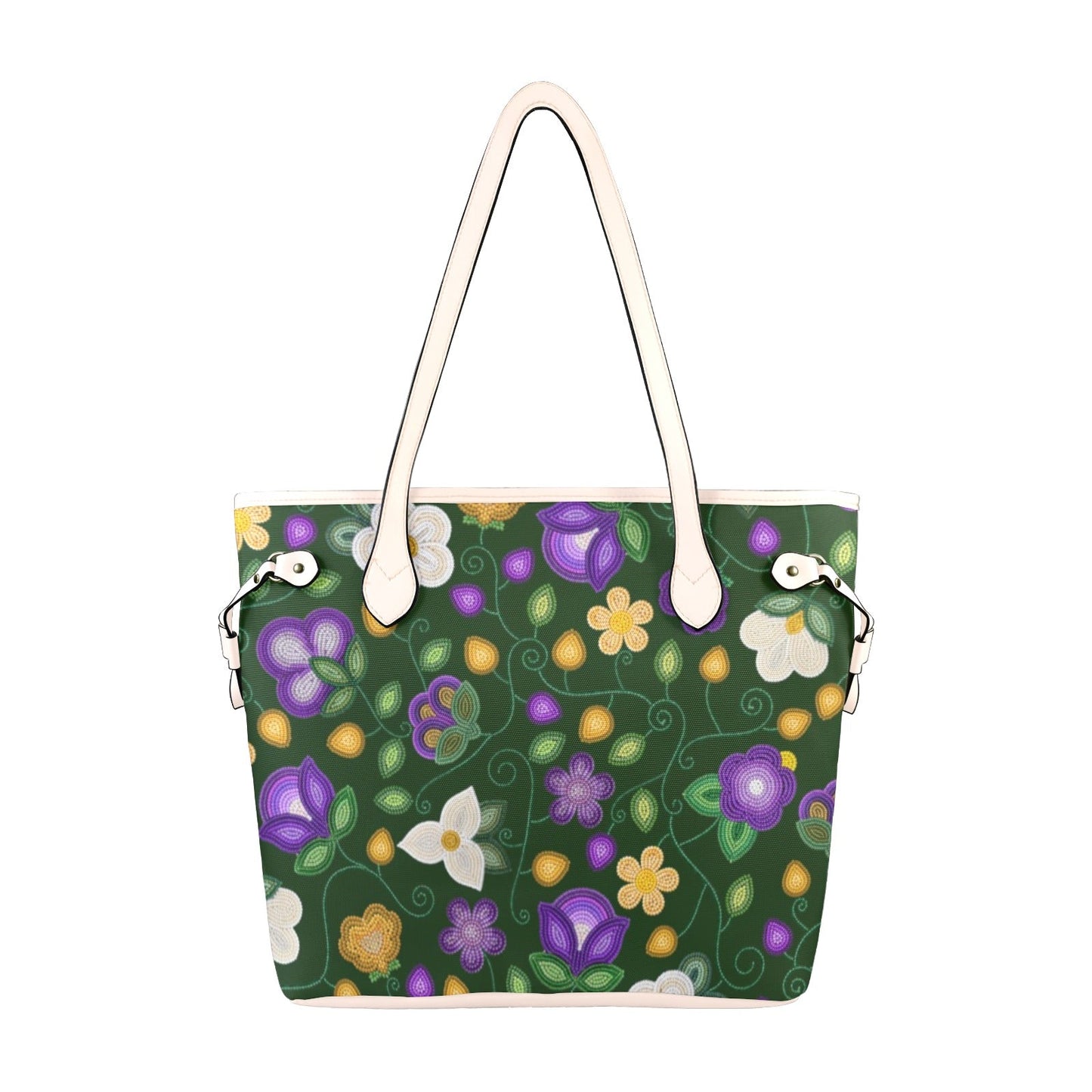 Midnight Moss Bloom Forest Clover Canvas Tote