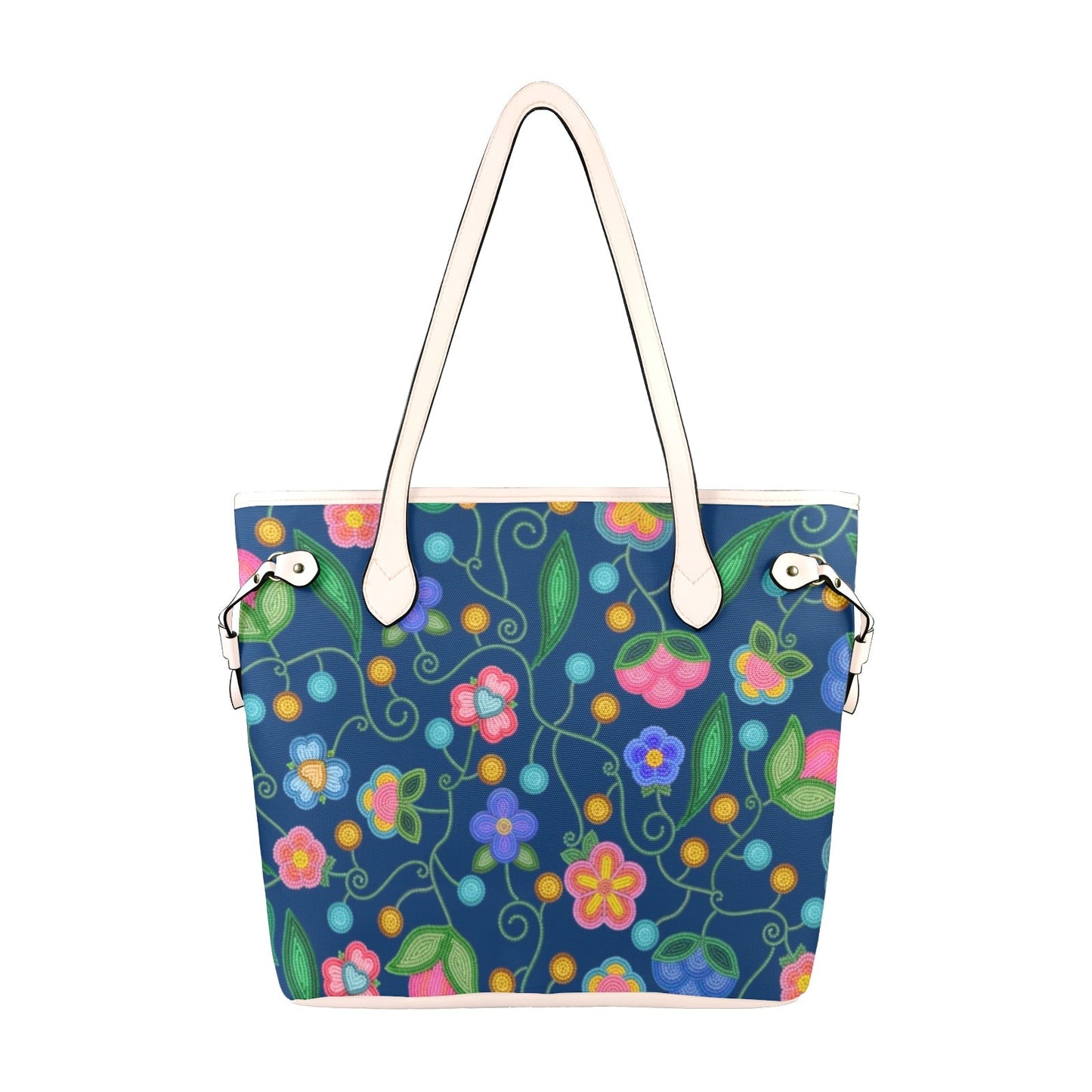 Skyberry Serenade Navy Clover Canvas Tote