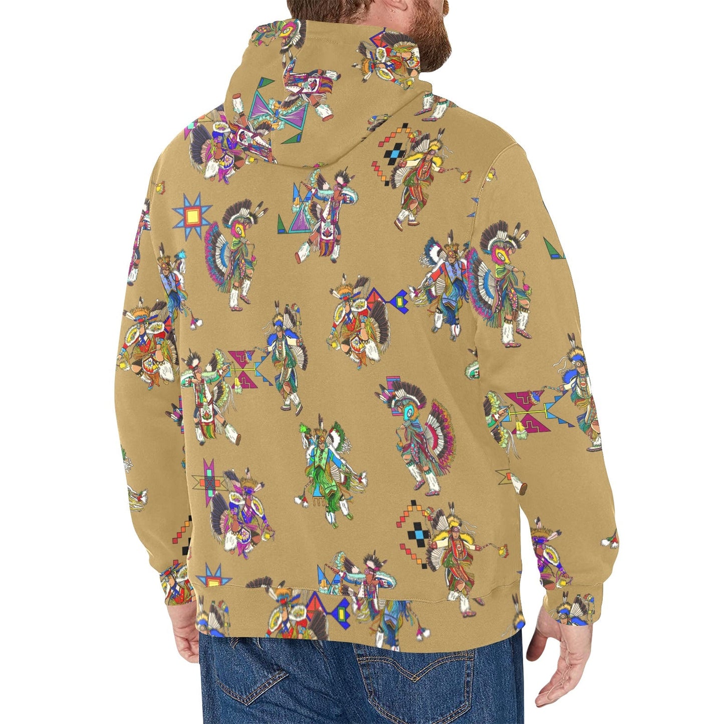 Men's Fancy Dancers Earth Men's Long Sleeve Fleece Hoodie