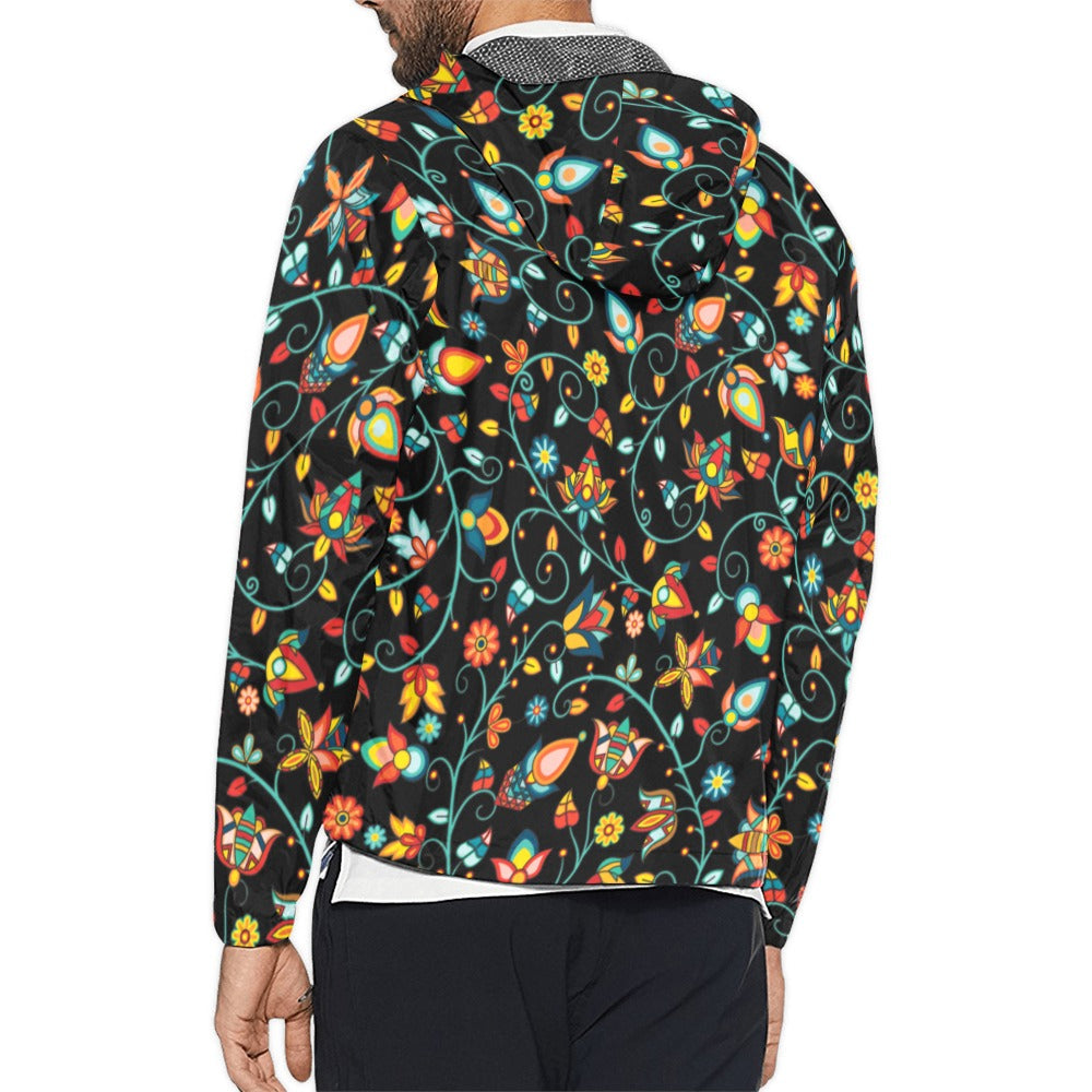 Thorny Path Black Men's Windbreaker