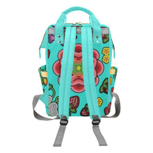 Load image into Gallery viewer, Berry Pop Turquoise Multi-Function Diaper Backpack/Diaper Bag
