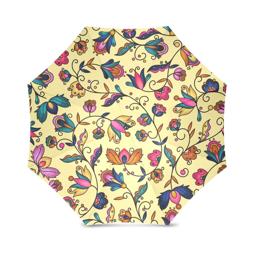 Copper Prairie Petals Yellow Foldable Umbrella