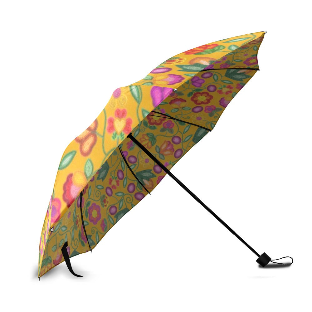 Boreal Bounty Yellow Foldable Umbrella