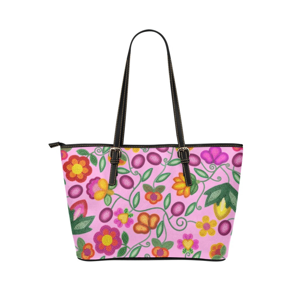 Boreal Bounty Pink Leather Tote