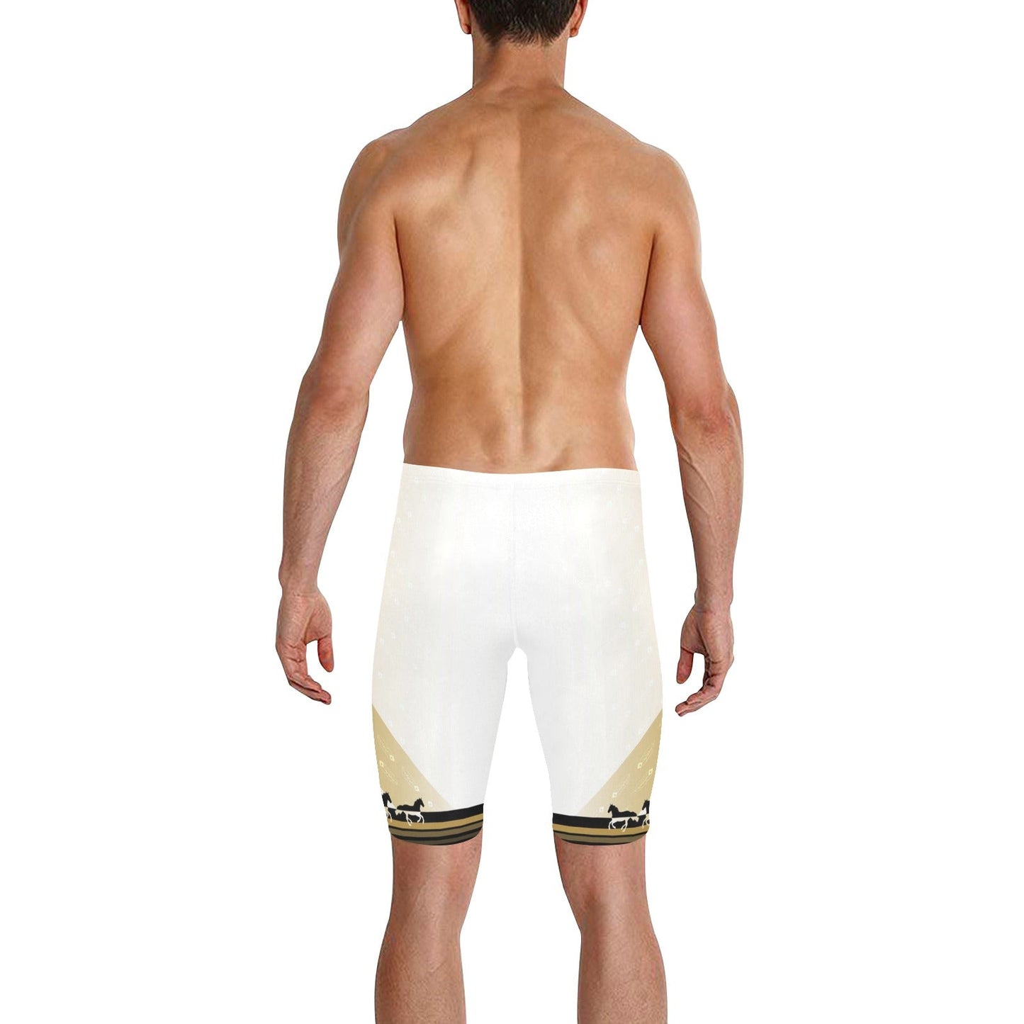 Stallion Skyline Men's Knee Length Swimming Trunks