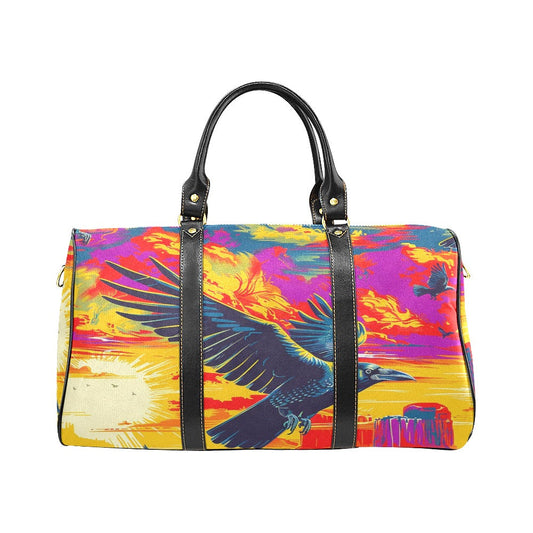 Crow Spreads His Wings Small Travel Bag
