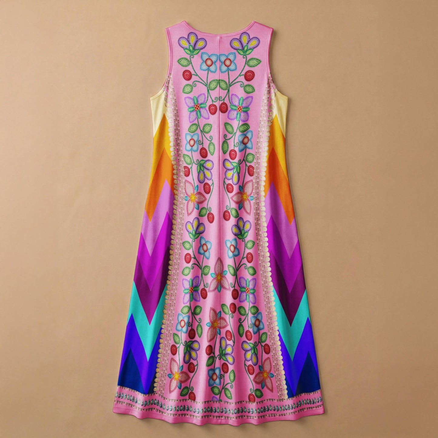 Beaded Offering Pink 1 Sleeveless Dress
