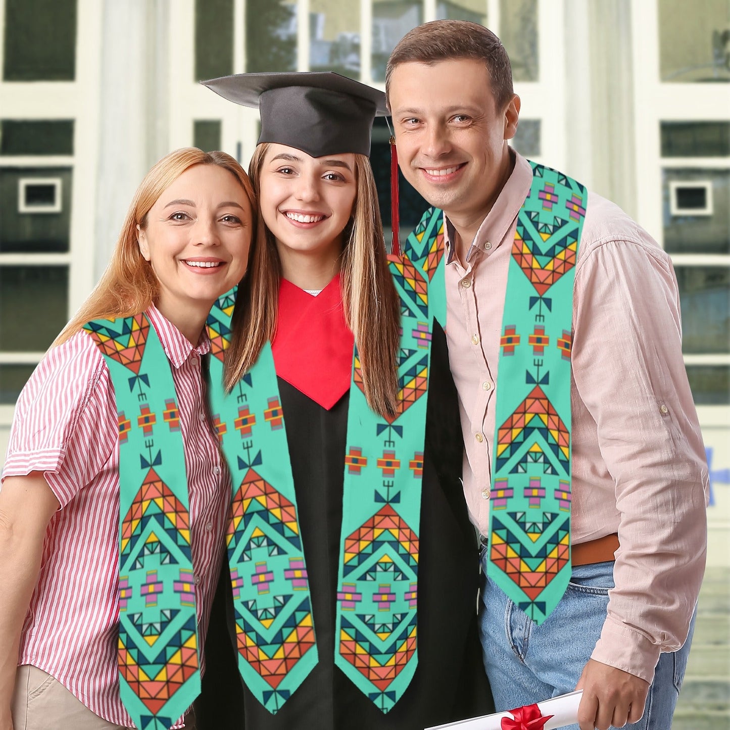 Travois Tipi Smoky Sky Graduation Stole