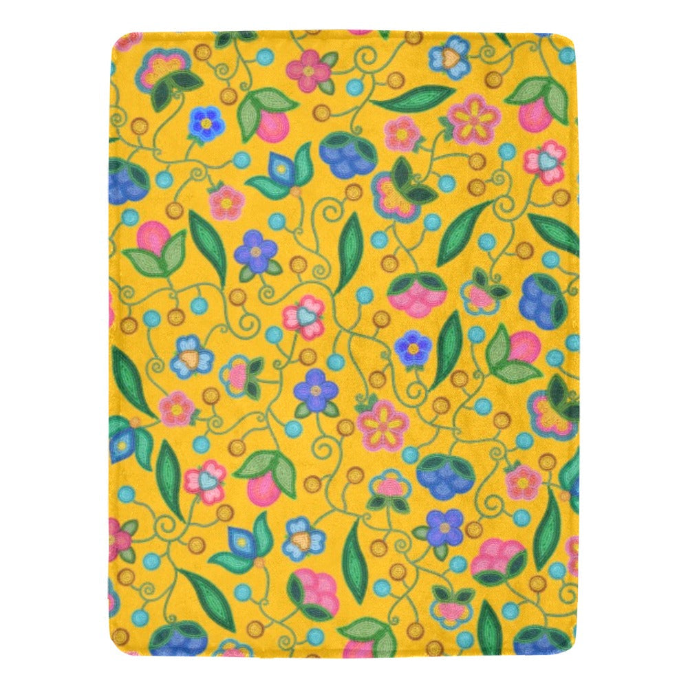 Skyberry Serenade Yellow X-Large Micro Fleece Blanket
