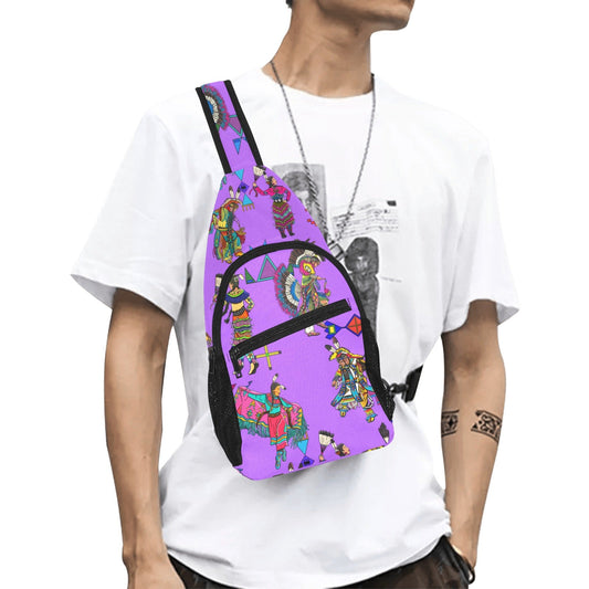 Grand Entry Dancers Purple Chest Bag