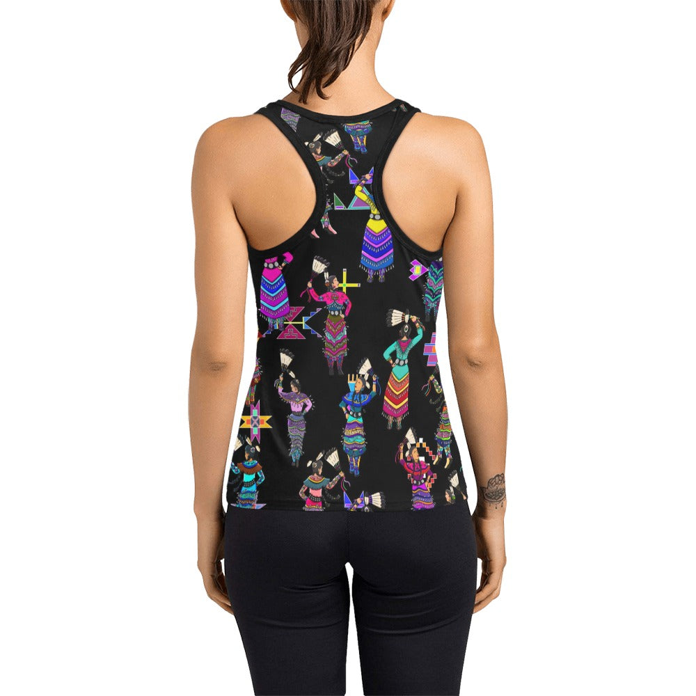 Women's Jingle Dancers Black Women's Racerback Tank Top