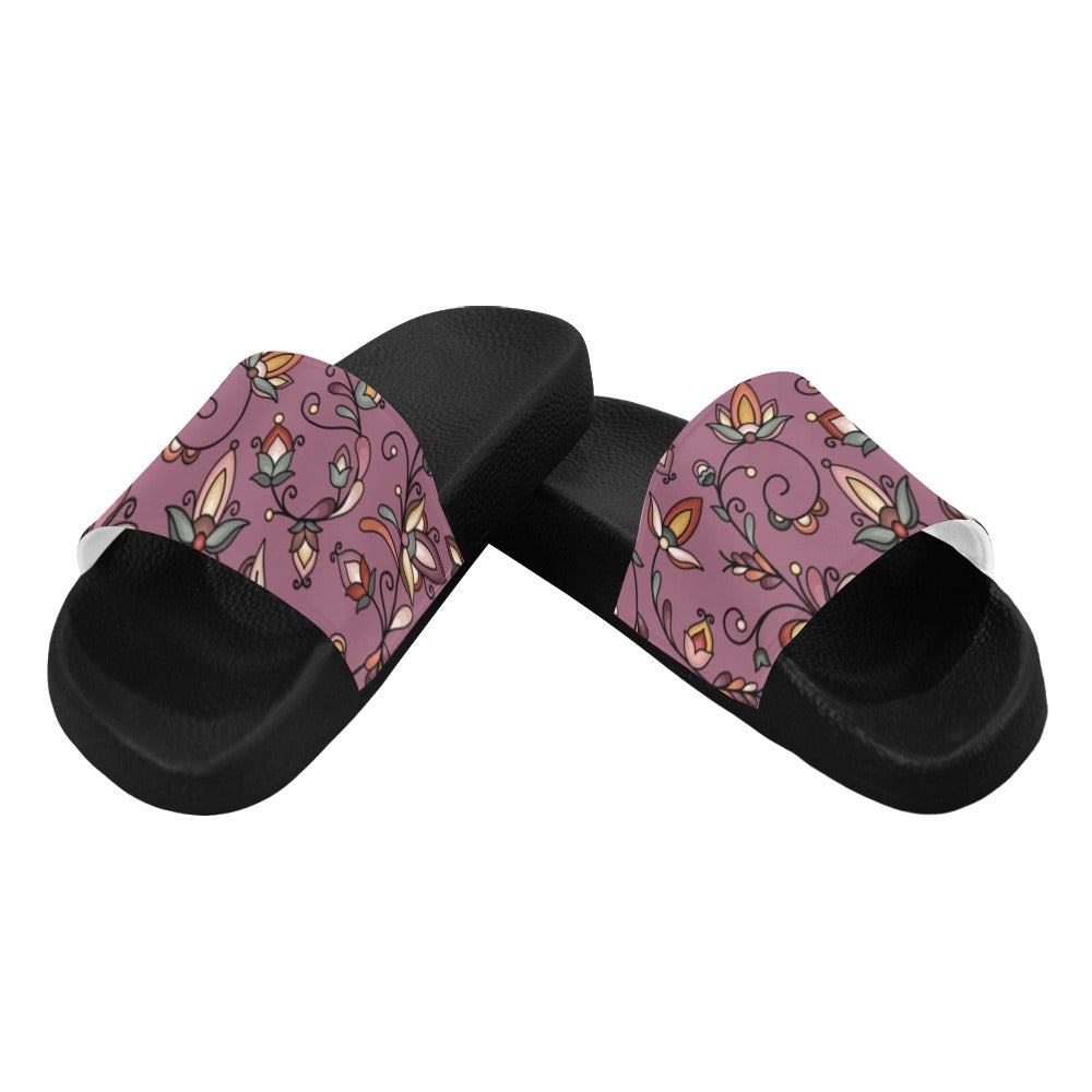 Burnt Sky Petals Magenta Slide Sandals