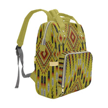 Load image into Gallery viewer, Fire Feather Yellow Multi-Function Diaper Backpack/Diaper Bag
