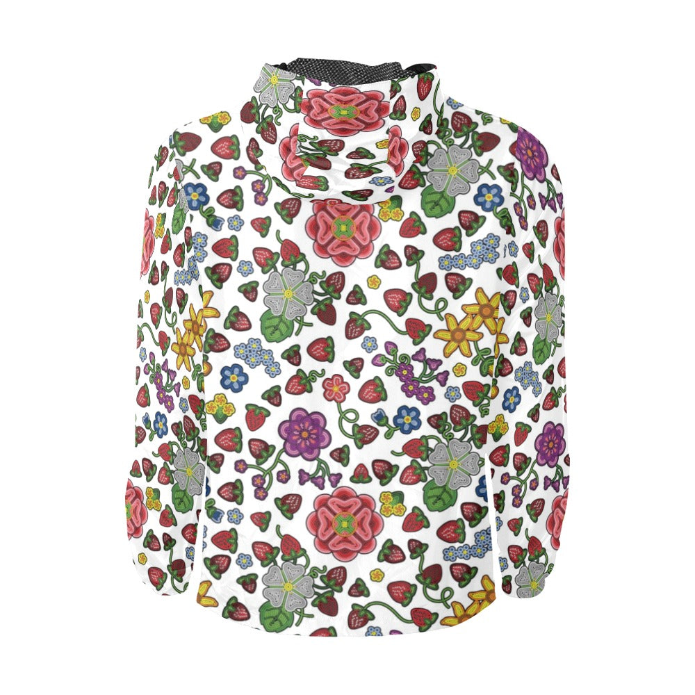 Berry Pop White Men's Windbreaker