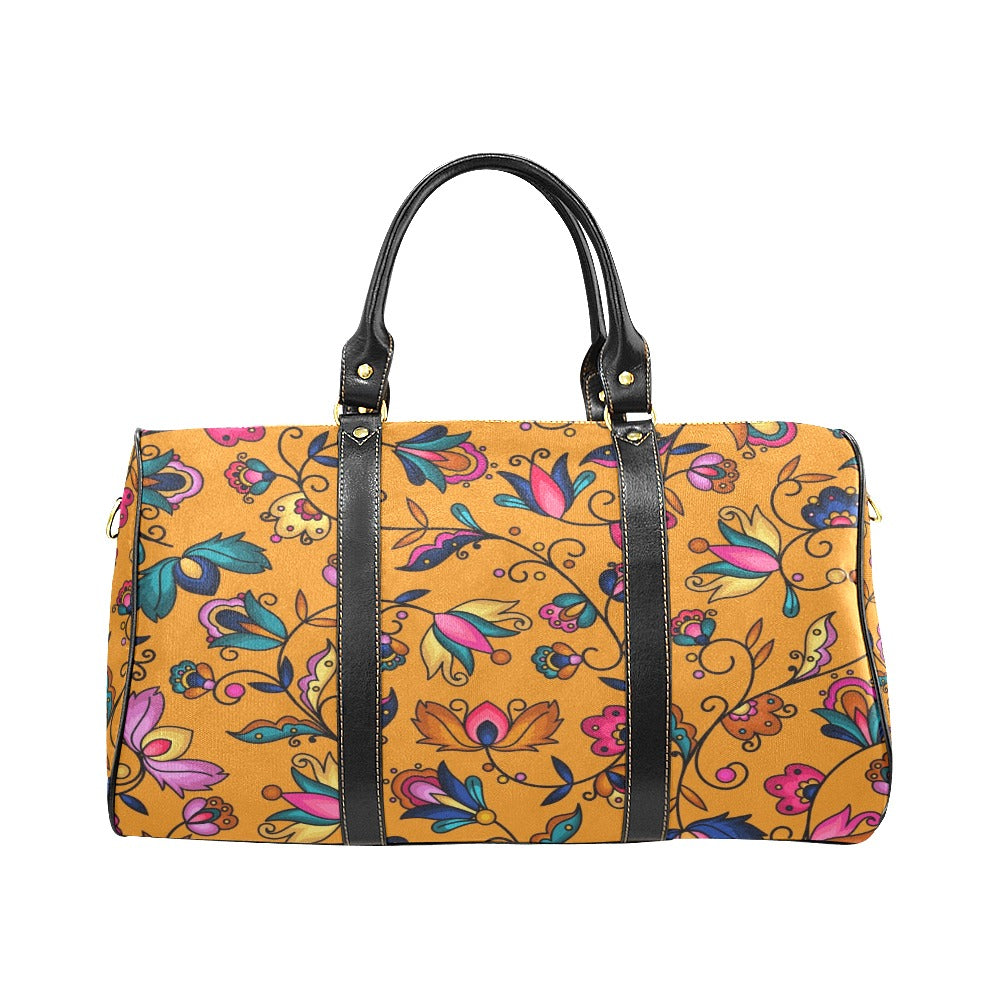 Copper Prairie Petals Orange Small Travel Bag