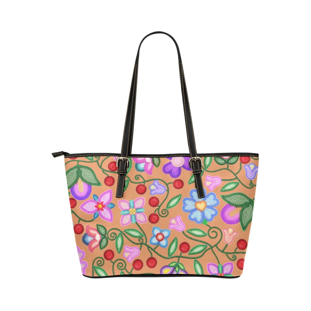 Petal Harmony Terracotta Leather Tote