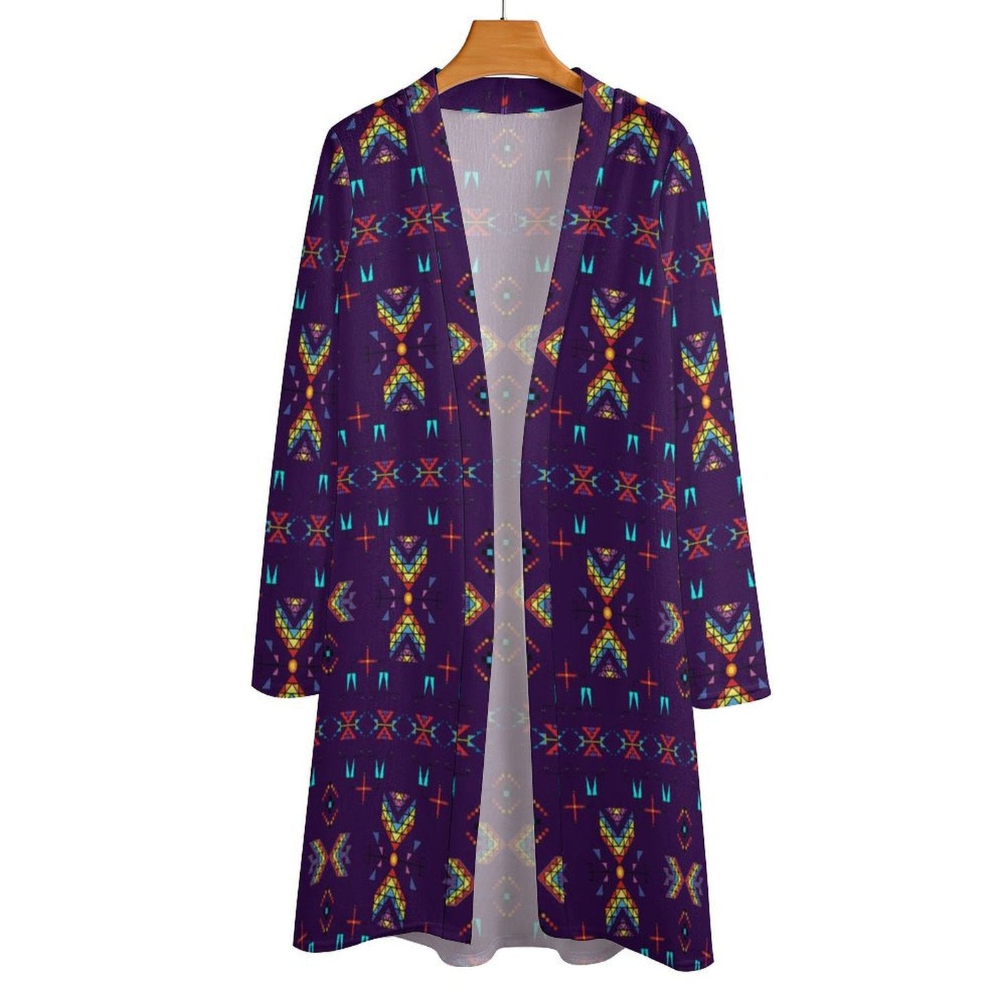 Rainy Chief Rainbow Dark Purple Cardigan