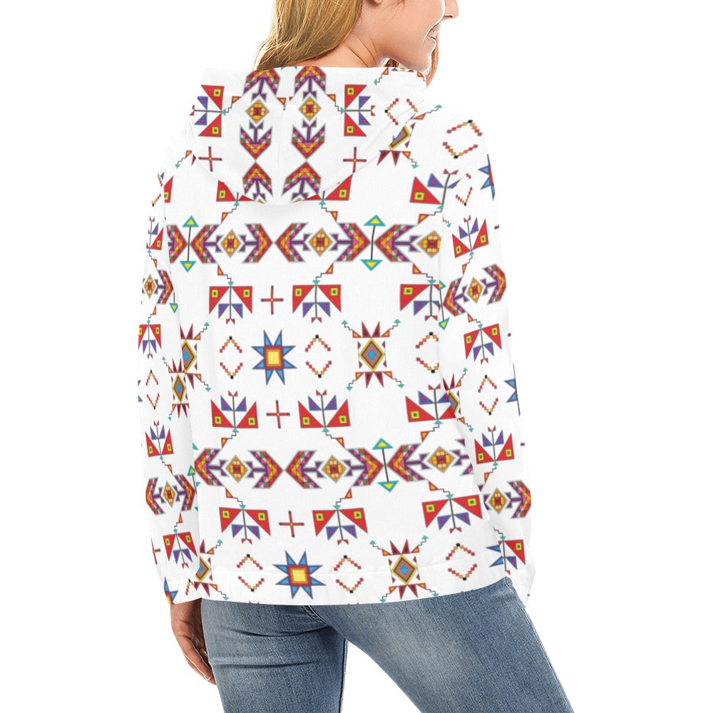 Scattered Generations White Hoodie for Women