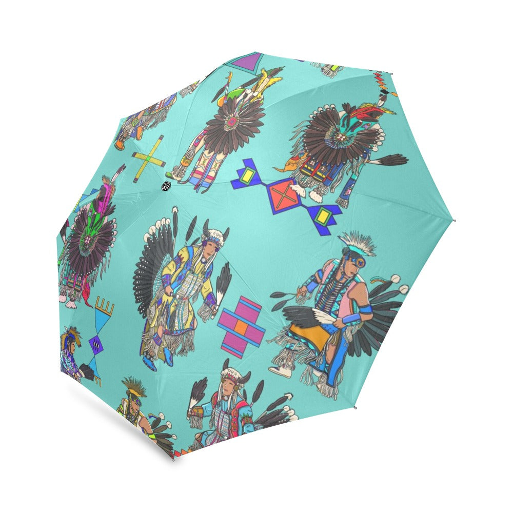 Men's Tradish Dancers Eggshell Blue Foldable Umbrella