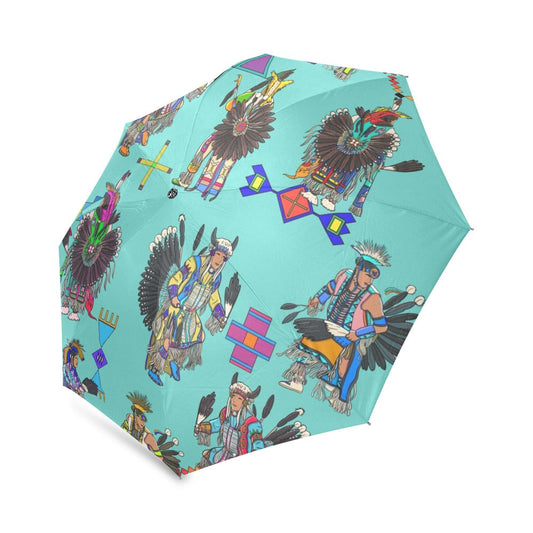 Men's Tradish Dancers Eggshell Blue Foldable Umbrella