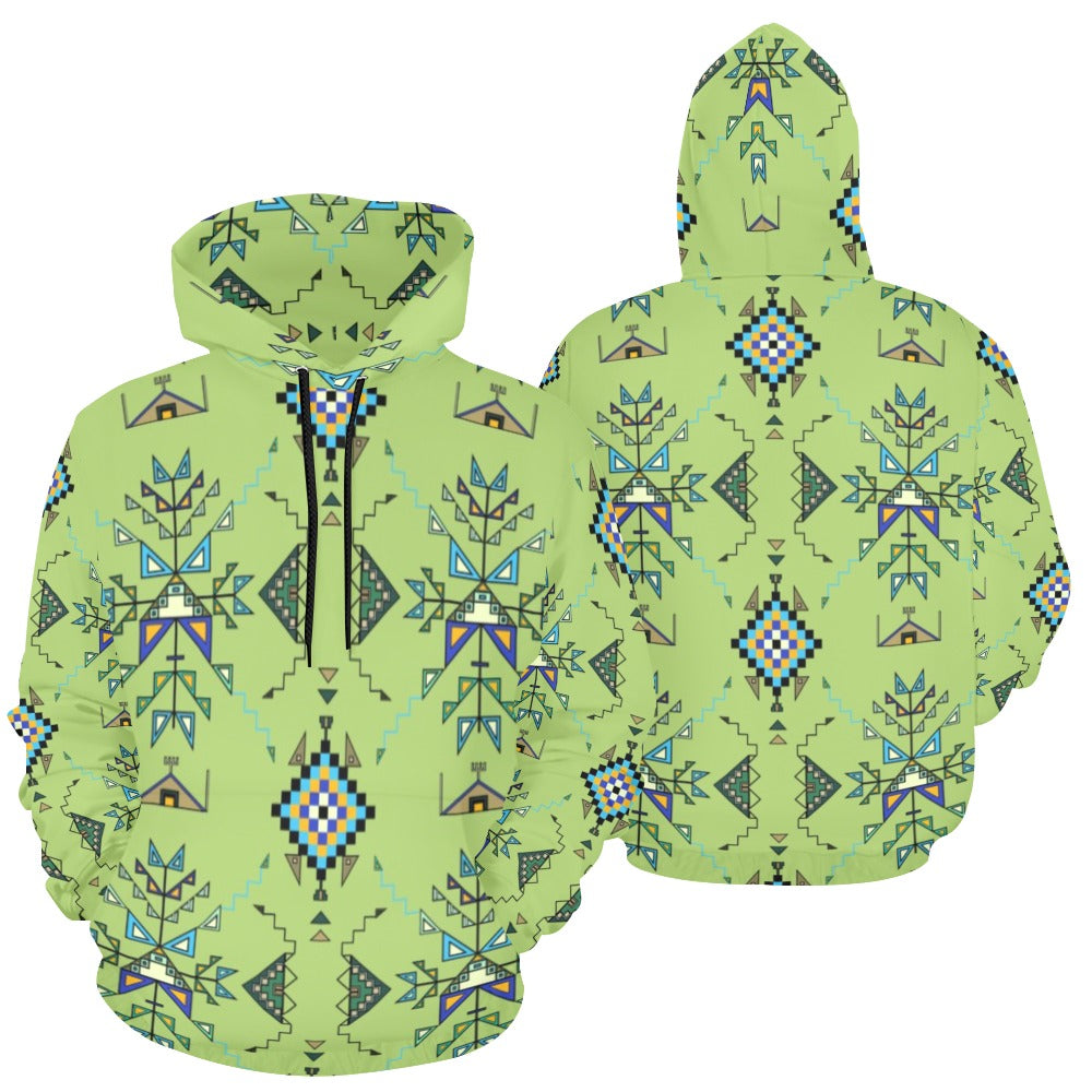 Bear Shield Green Hoodie for Women