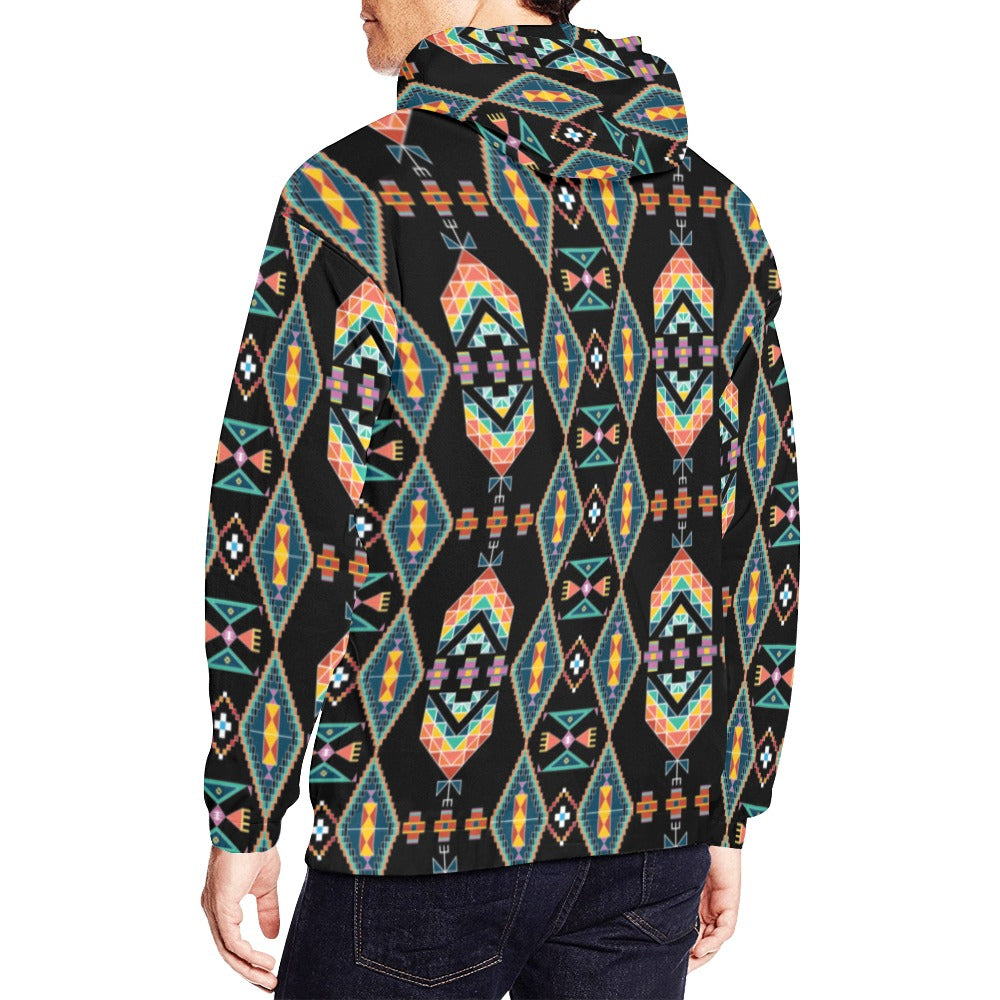 Travois Tipi Black Hoodie for Men