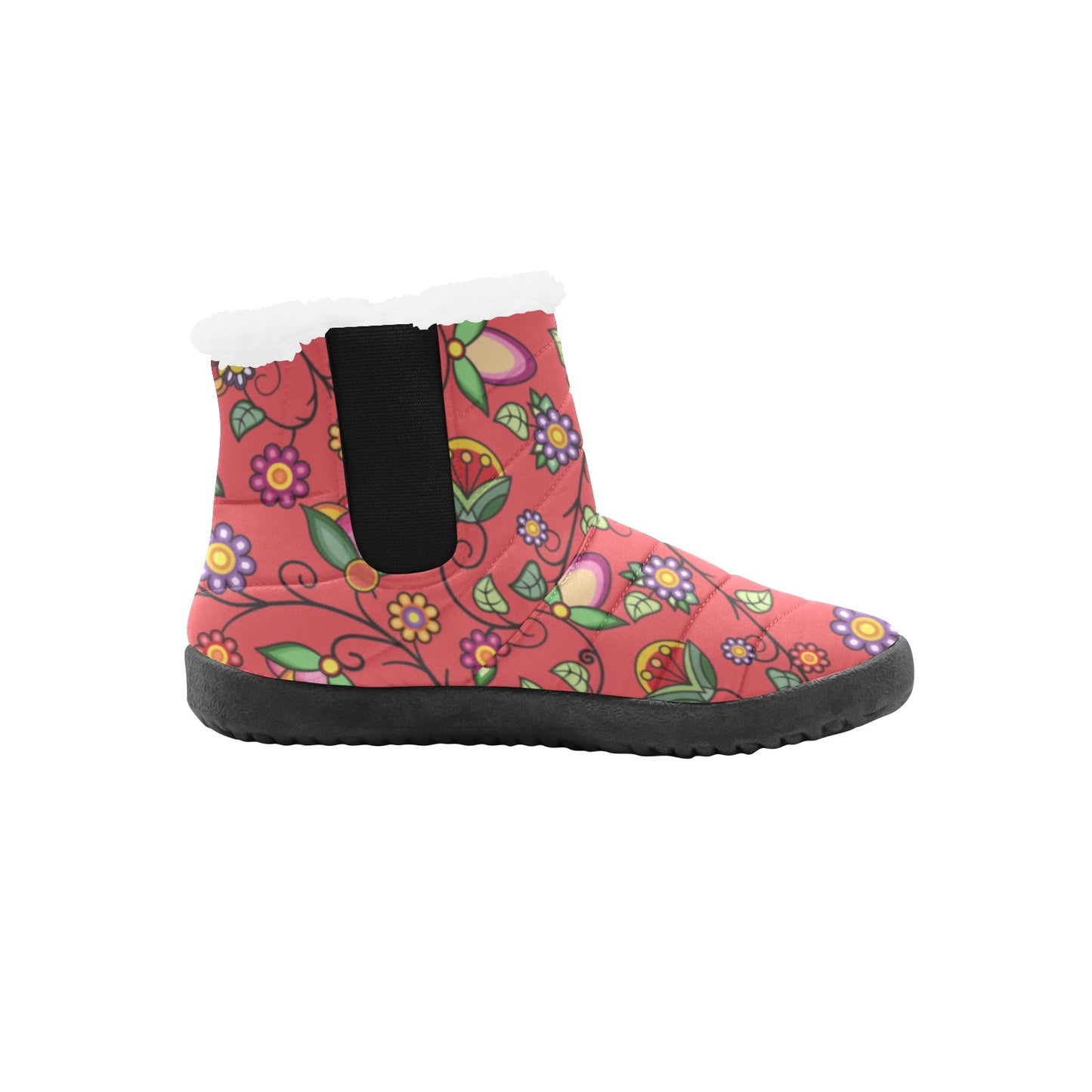 Heartbeat Petals Red Women's Padded Winter Boot