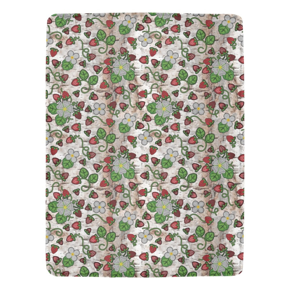 Strawberry Dreams Br Bark X-Large Micro Fleece Blanket