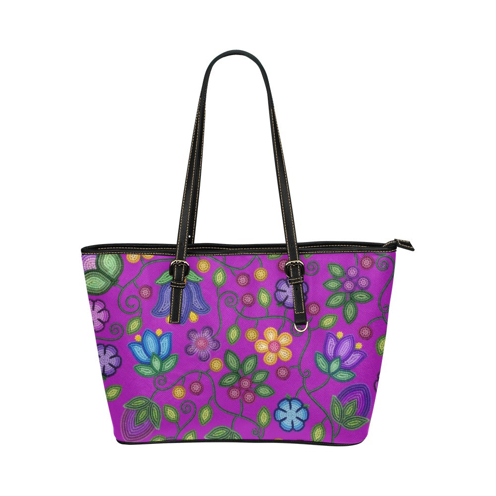 Bloom Uplift Purple Leather Tote