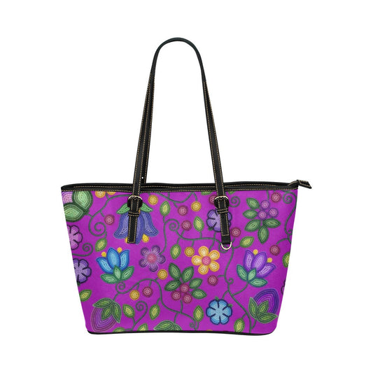 Bloom Uplift Purple Leather Tote