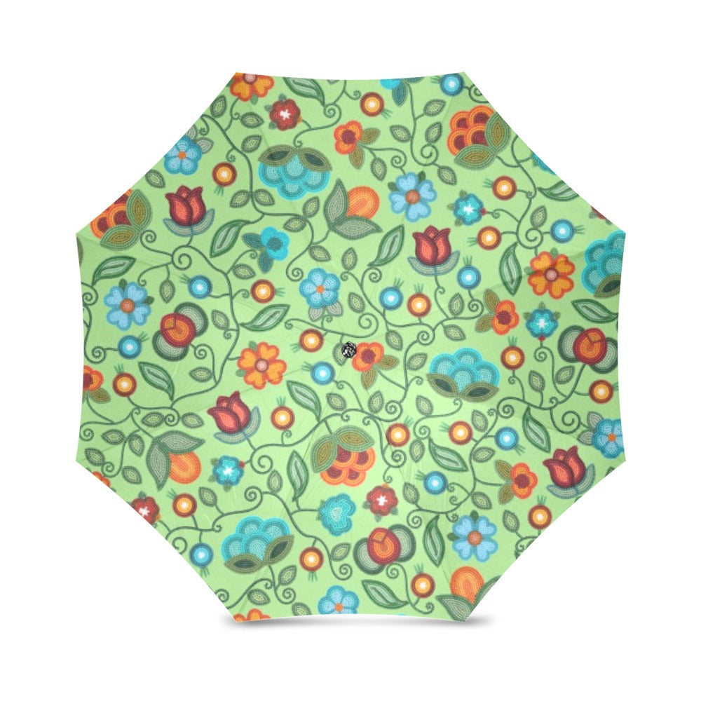 Prairie Fire Petals Sage Foldable Umbrella