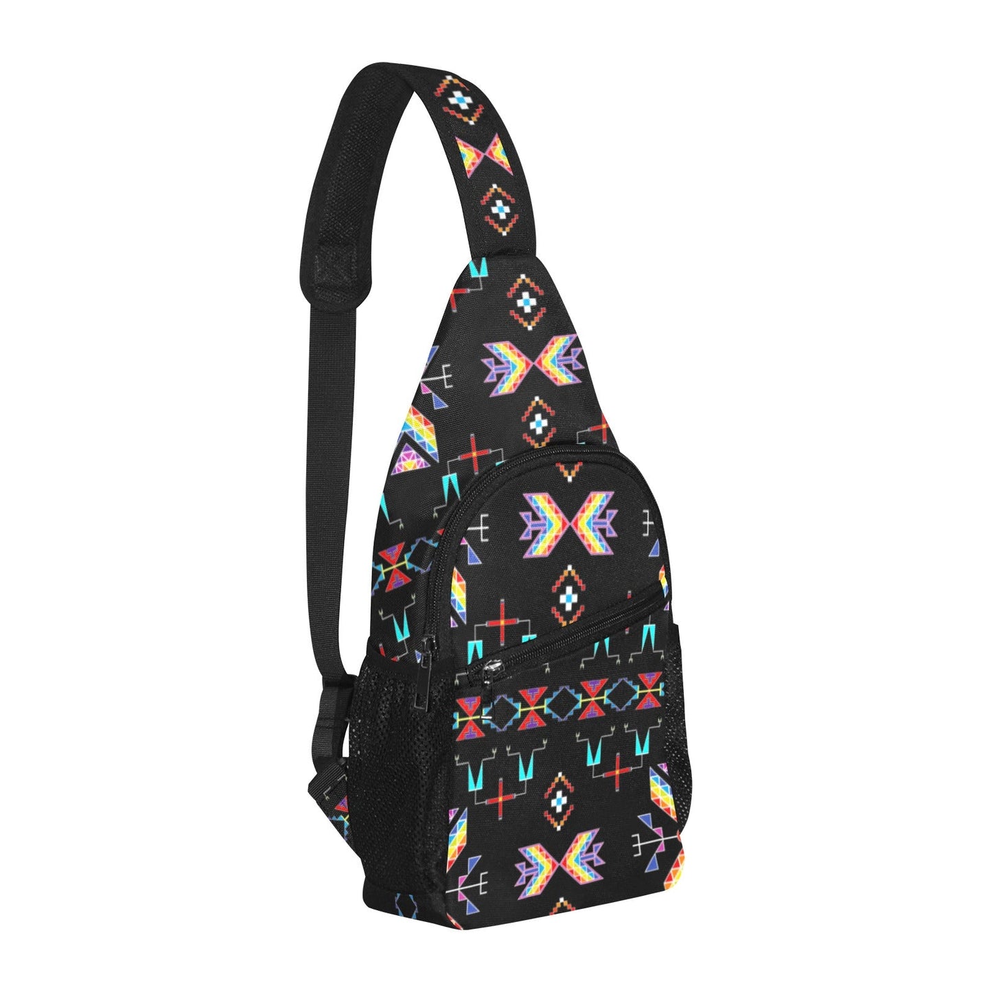 Rainy Chief Rainbow Black Chest Bag