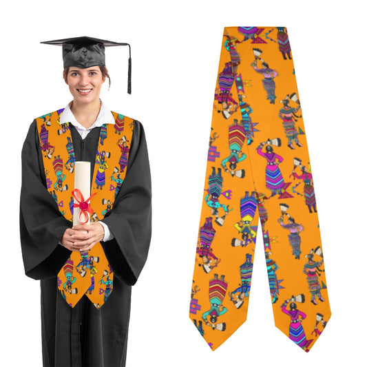 Women's Jingle Dancers Orange Graduation Stole
