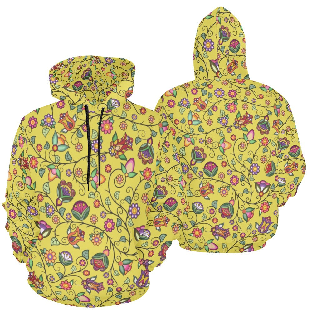 Heartbeat Petals Yellow Hoodie for Men